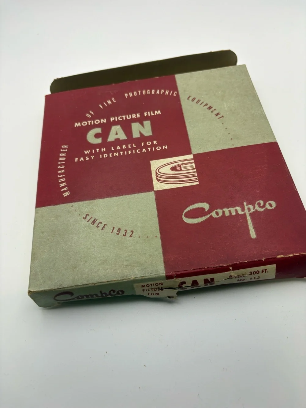 Vintage Compco 8mm Film Empty 300 ft Reel With Case
